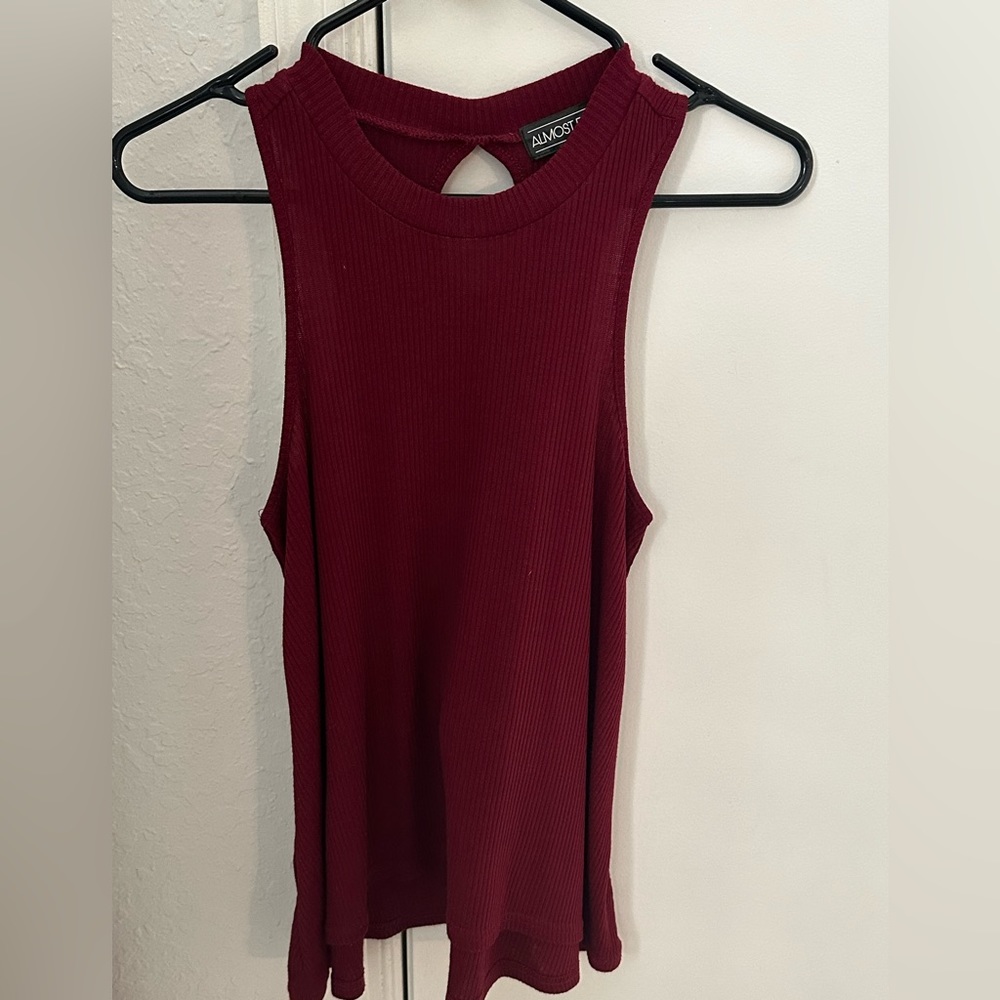 Burgundy tank top